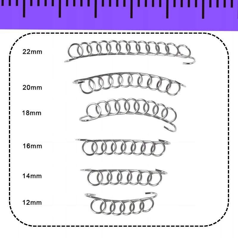 KLAMRA KLAMERKI NA WRASTAJĄCE PAZNOKCIE ZESTAW 12 SZTUK + BOX EAN (GTIN) 8052532635047
