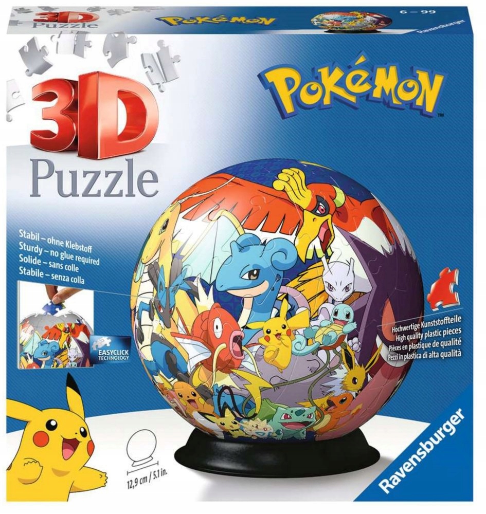 

Puzzle 3D Kula Pokemon 72 Elem. Ravensburger