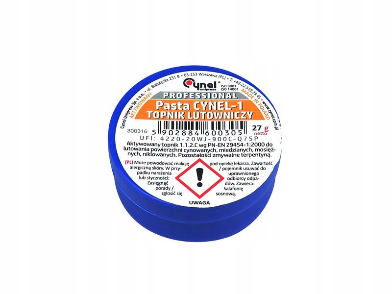 PASTA CYNEL-1 27gr Topnik lutowniczy