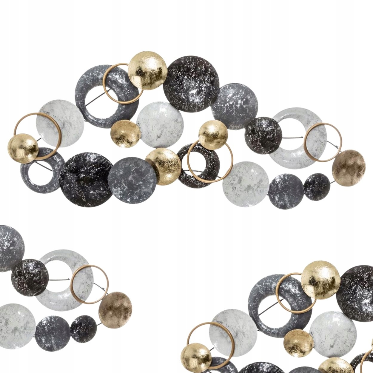 Moderní nástěnná dekorace do ložnice, zlatá, Metalová nástěnná dekorace