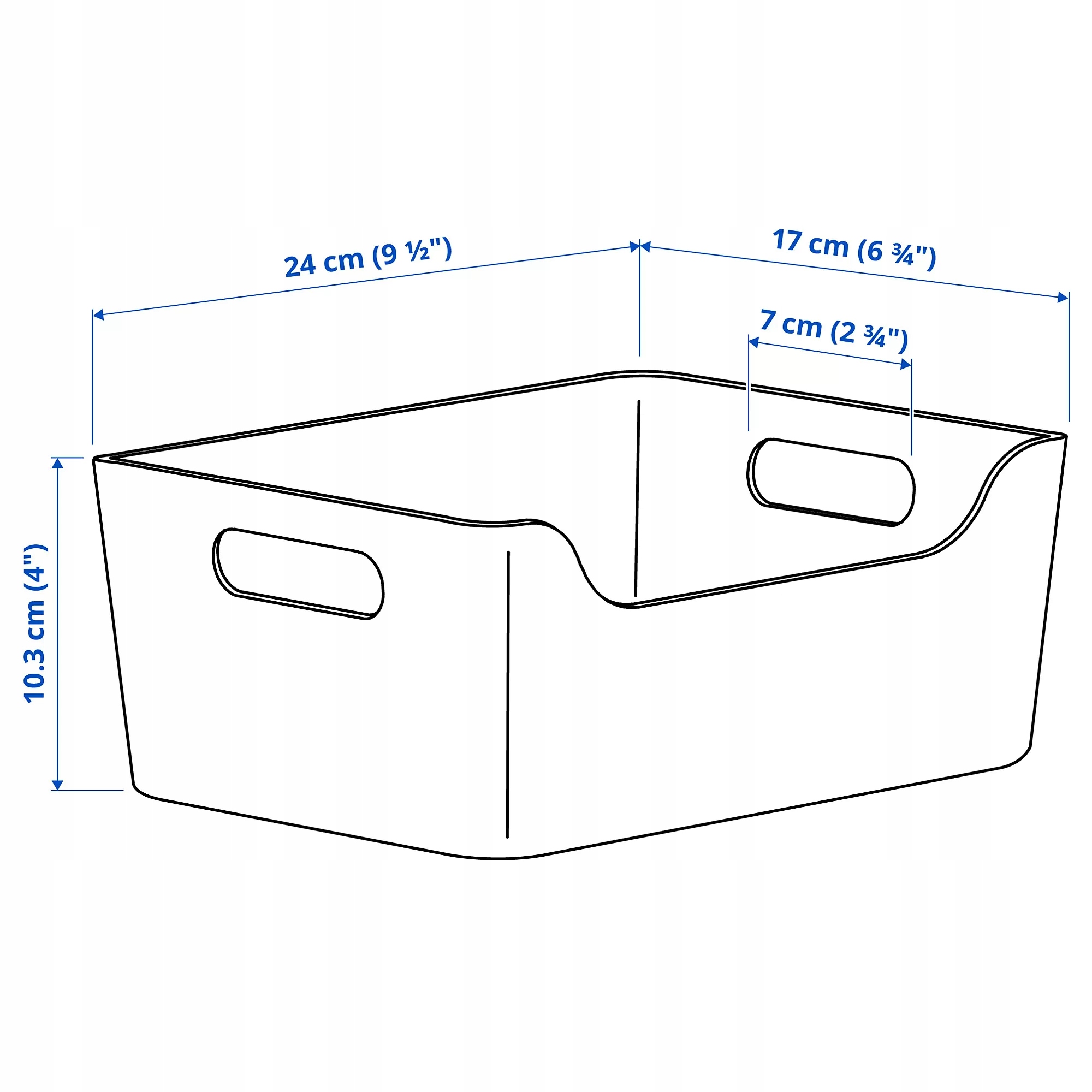 IKEA UPPDATERA Pudełko Pojemnik antracyt 24x17 cm Marka Ikea