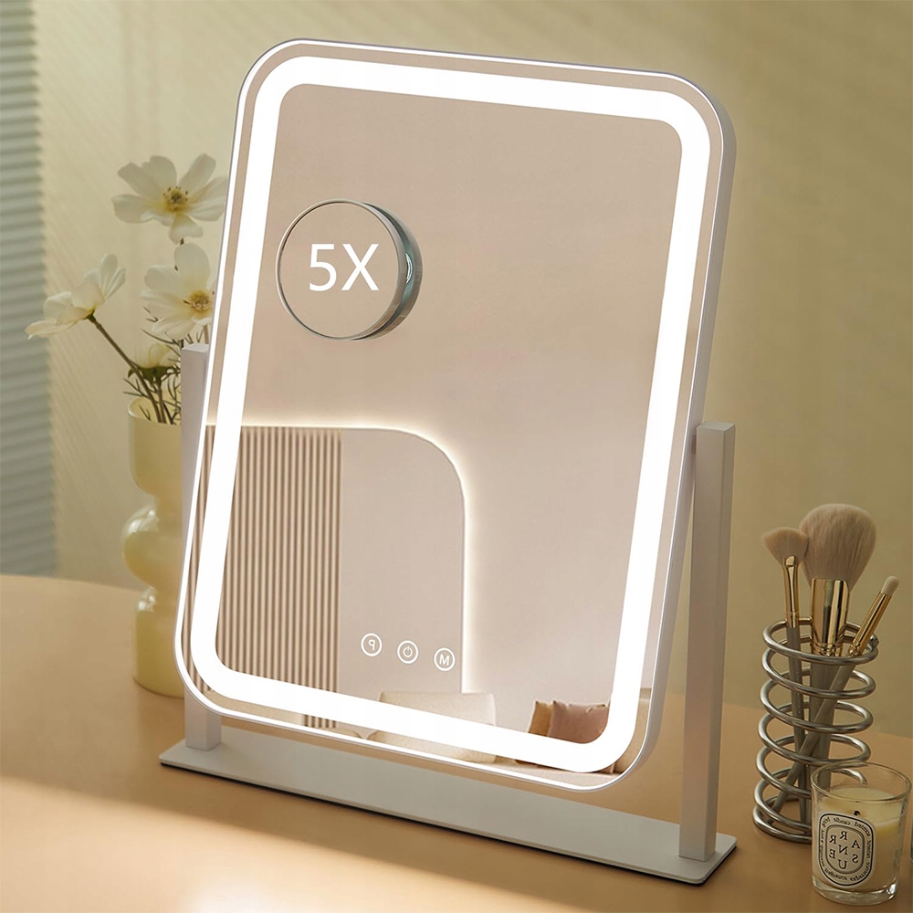 Zrcadlo Pro Líčení Vizáže Make Up Led Dotykové 12X14.2in Stmívání
