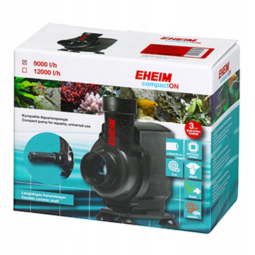 Levně Výkonná Akvarijní Vodní Pumpa Eheim Compacton 9000 Pro Filtrační Akvárium