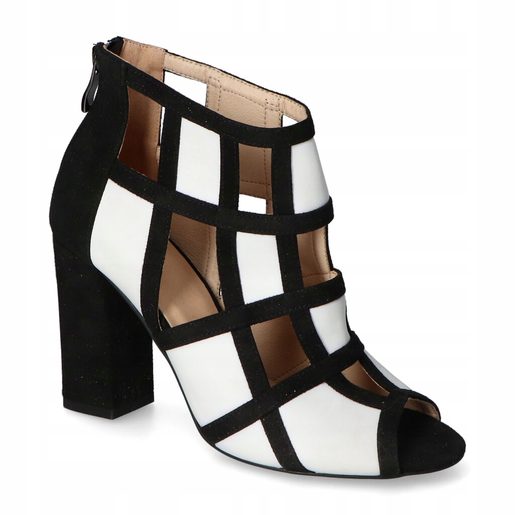 Kotníkové Boty Damiss 271/A Bílé lico/Černý semiš 37