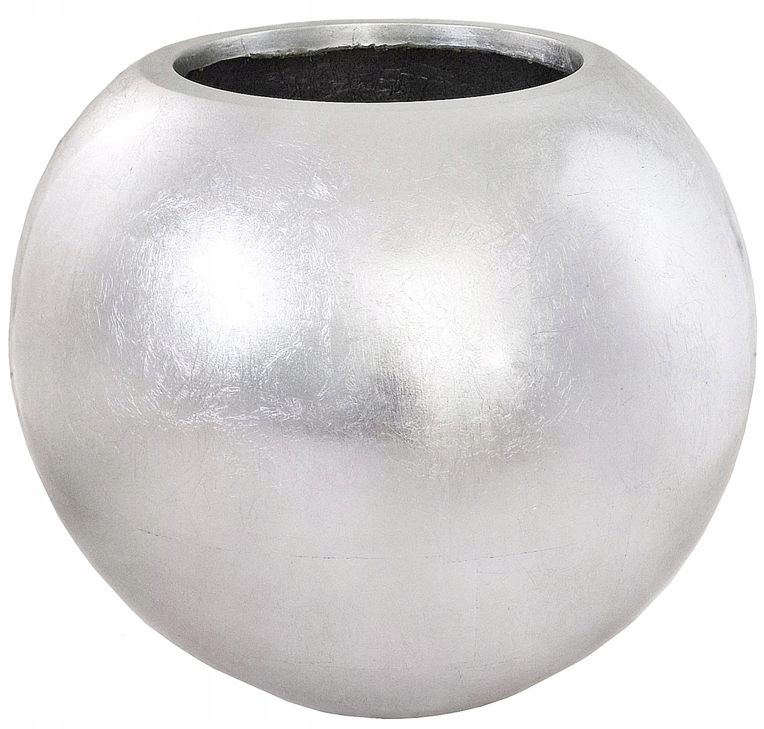 Osłonka Srebrna Doniczka Donica Kula 55 cm XXXL Yq