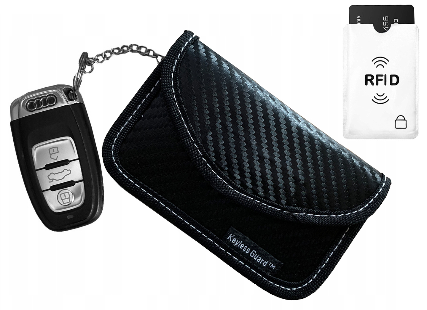 

Etui Pokrowiec Blokada Fal Kluczyk Keyless Carbon