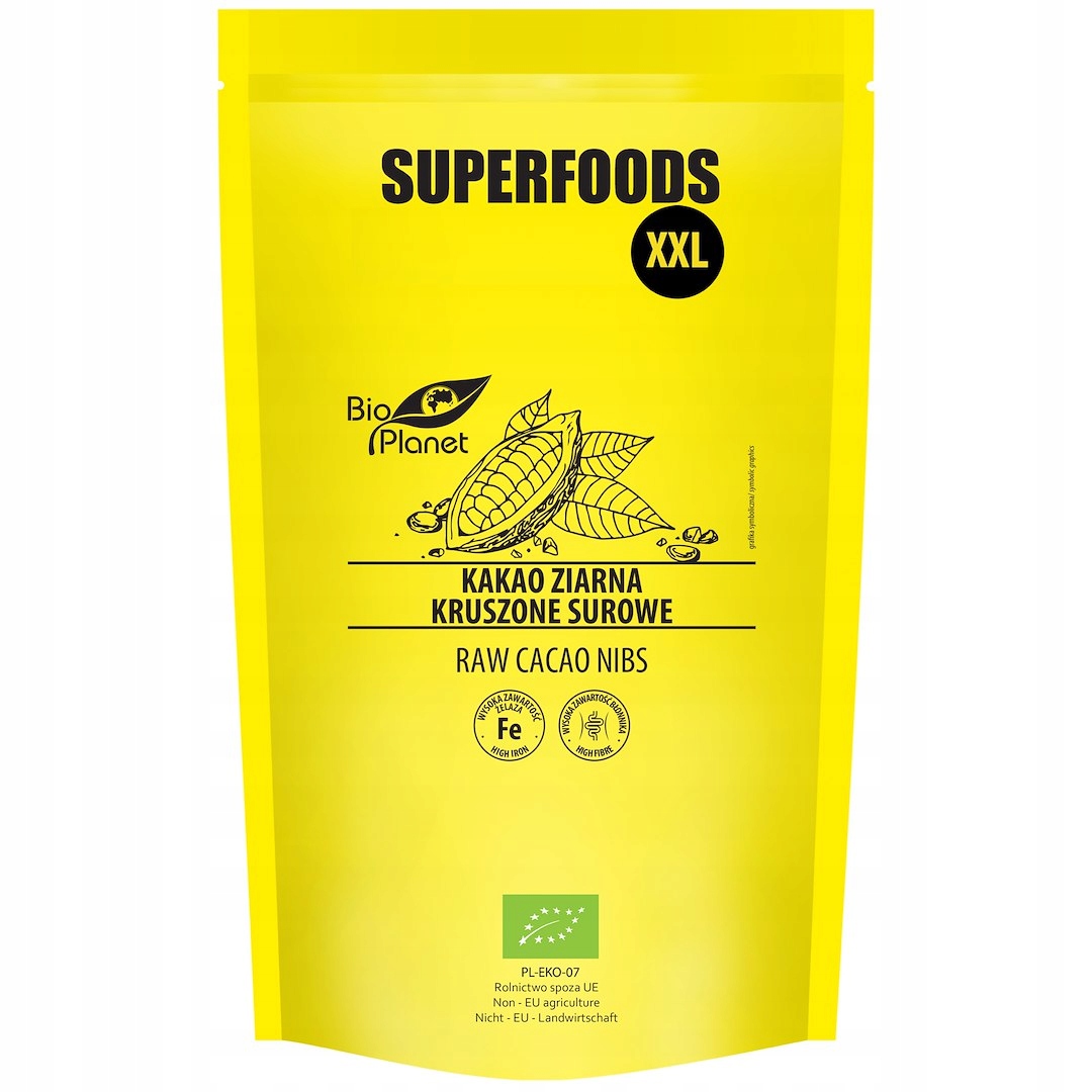 Levně Kakaové Boby Drcené Syrové Bio 600 g Bio Planet Superfoods