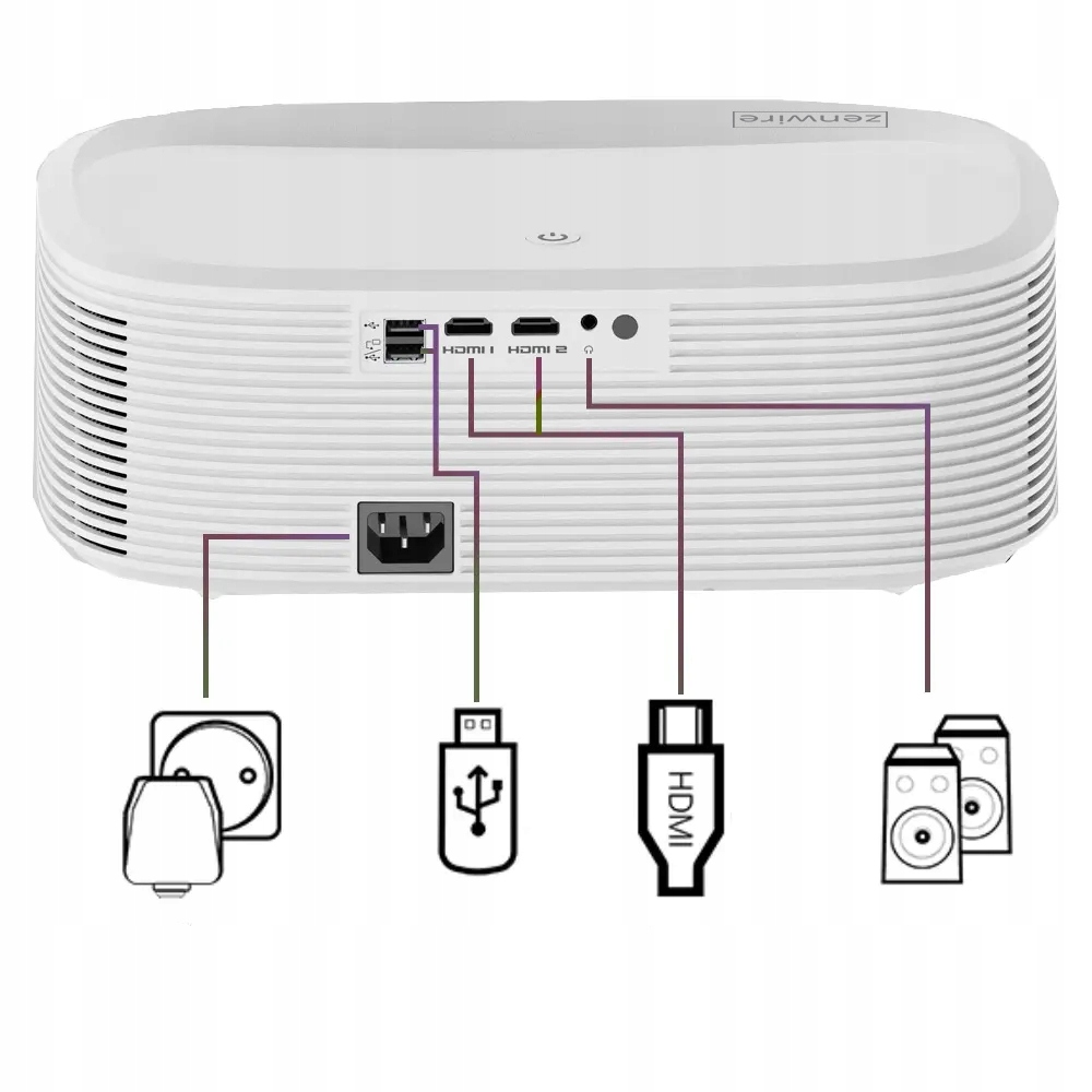 Projektor Rzutnik Full HD 4K 24000lm WiFi SMART TV MULTIMEDIALNY AutoFocus Jasność lampy (ANSI) 24000 lm