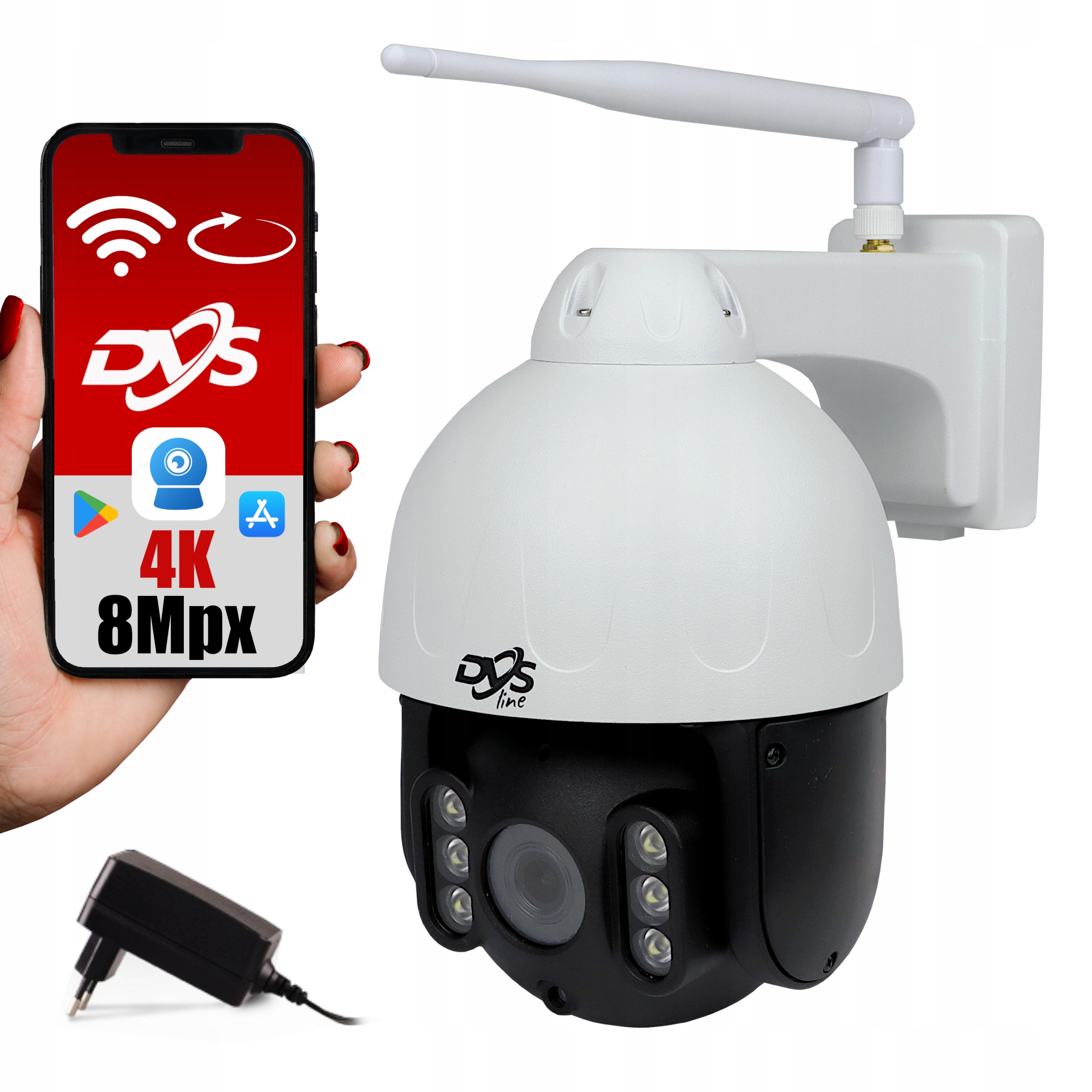 Rotačná Kamera Dvs Ptz Ip WiFI 8Mpx Dvs 4k P2P