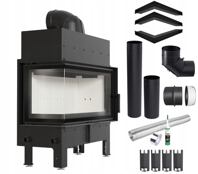 Komín Vzduchová Vložka Ocelová Floki L Levá 12kW Trubky A Kratki Eko