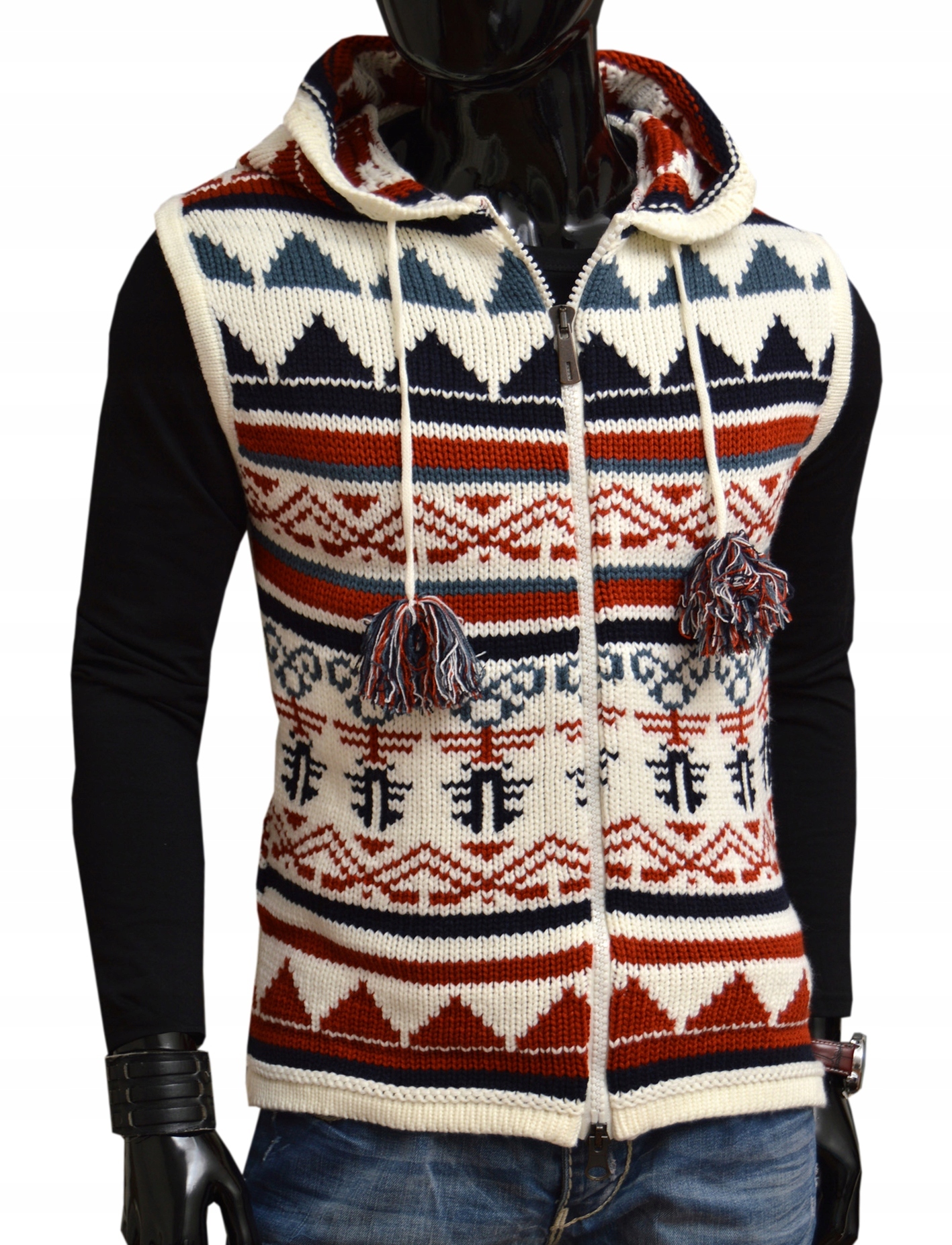 Svetr Vesta s kapucí s kapucí