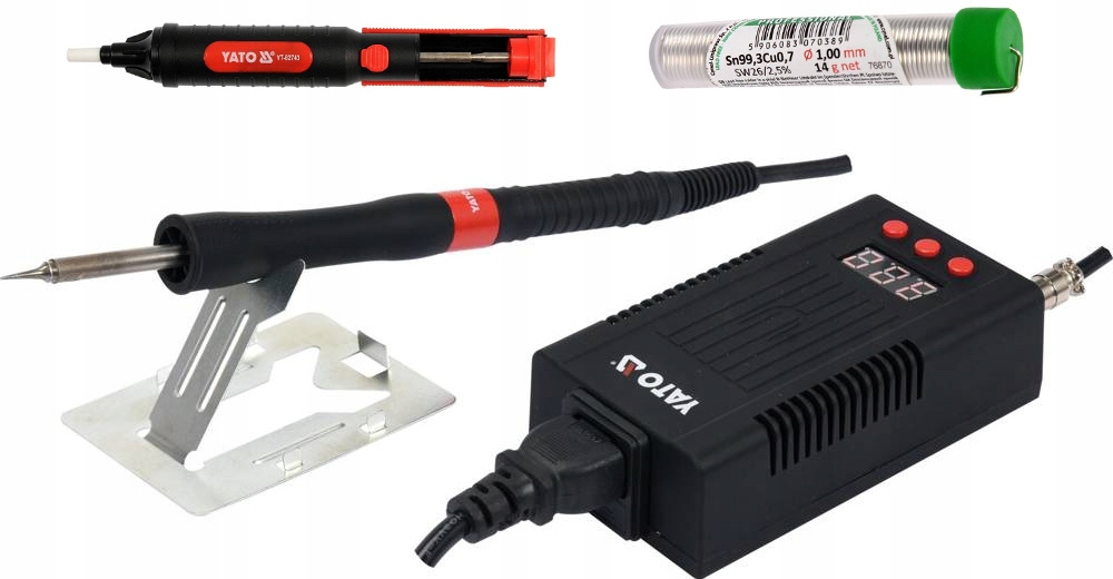 STACJA LUTOWNICZA LED 75W YATO + ODSYSACZ I SPOIWO