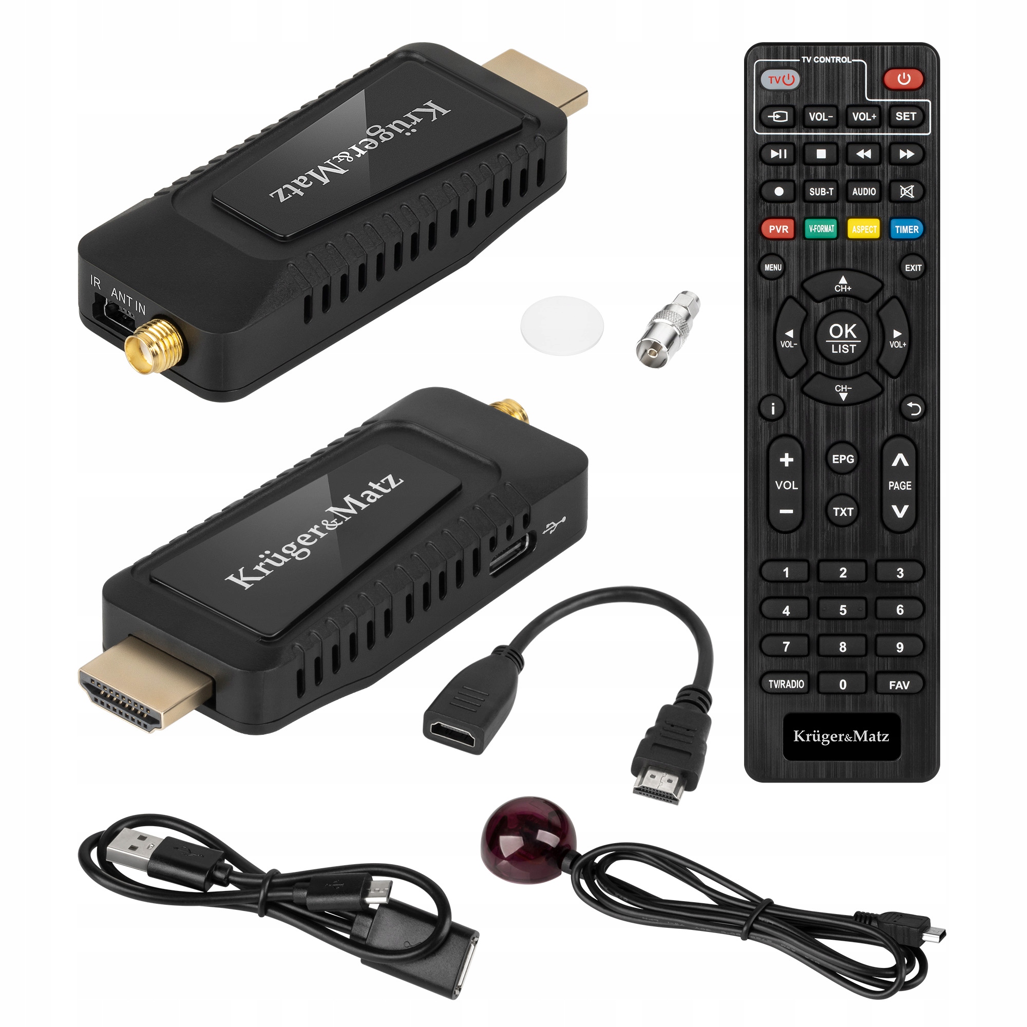 2× Tuner DVB-T2 HEVC H.265 mini na HDMI Kruger&Matz