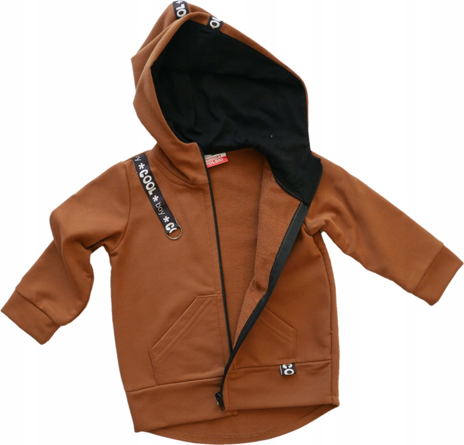 

Bluza z kapturem brąz ekspres bawełna Revaj 98
