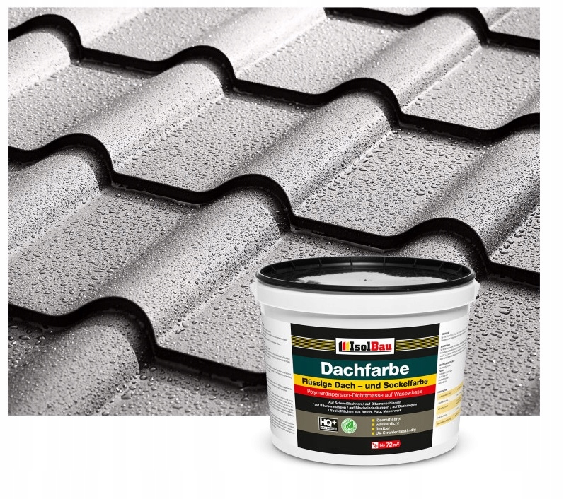 FARBA DACHOWA MEMBRANA IZOLACJA CIEMNY SZARY 7kg