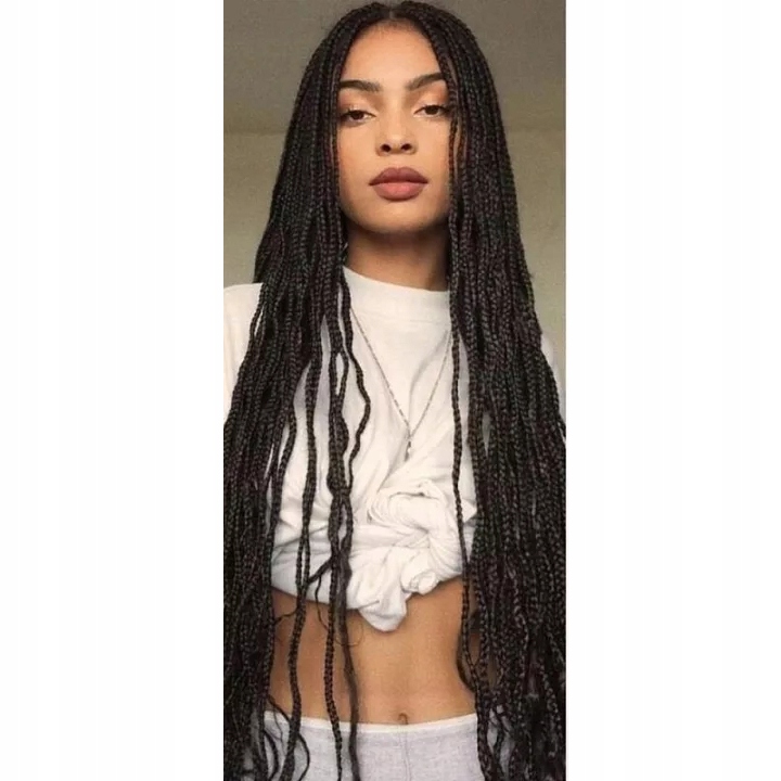 3x Włosy Syntetyczne do Warkoczyków LONG Czarne Marka Mawe