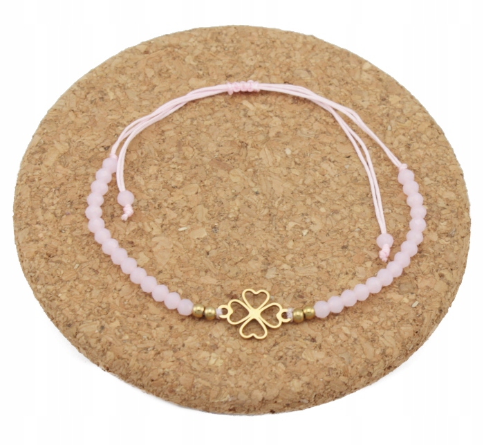 BRANSOLETKA ZŁOTA PUDROWE KORALIKI ZŁOTA KONICZYNKA STAL CHIRURGICZNA Kolor dominujący inny