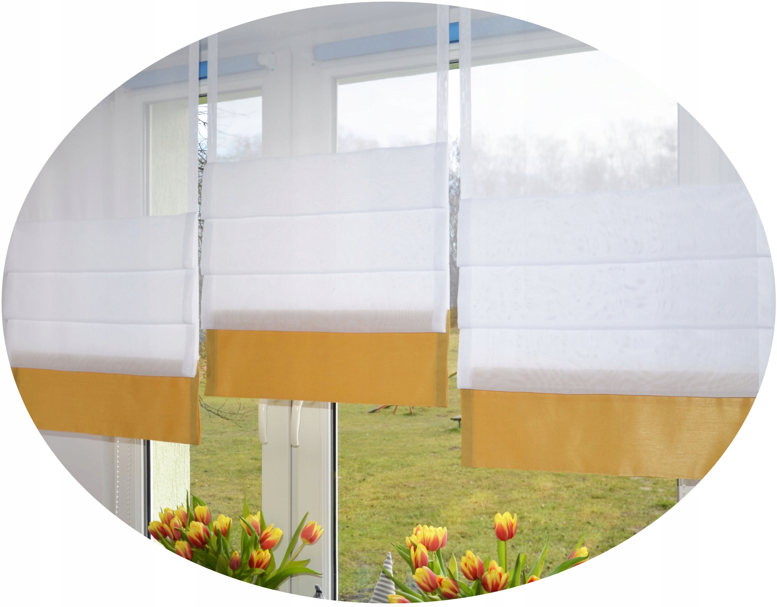 Panel jako římská roleta záclona a „zlatá“ lišta s obrazovkou, šířka 50 cm/110 x 1 Ks