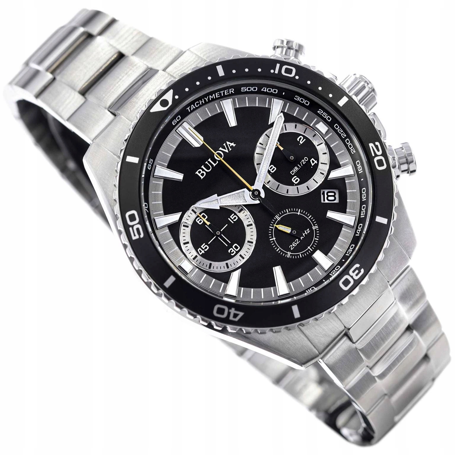 Pánské Hodinky Bulova 98B298 Stříbrný Chronograf