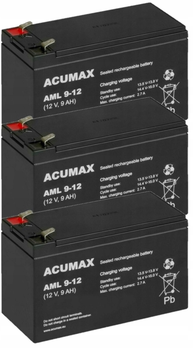 TBC32 BATERIE ZESTAW AKUMULATORÓW DO UPS APC EATON POWERWALKER 3x AML 9-12