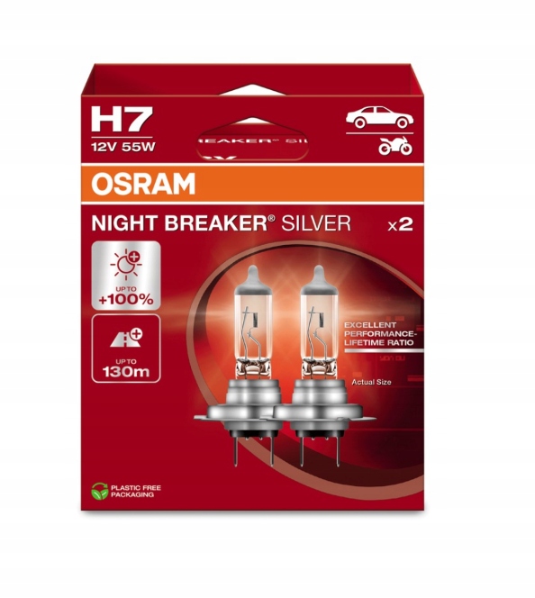 Żarówka 12V H7 55W Osram Night Breaker Silver Duo