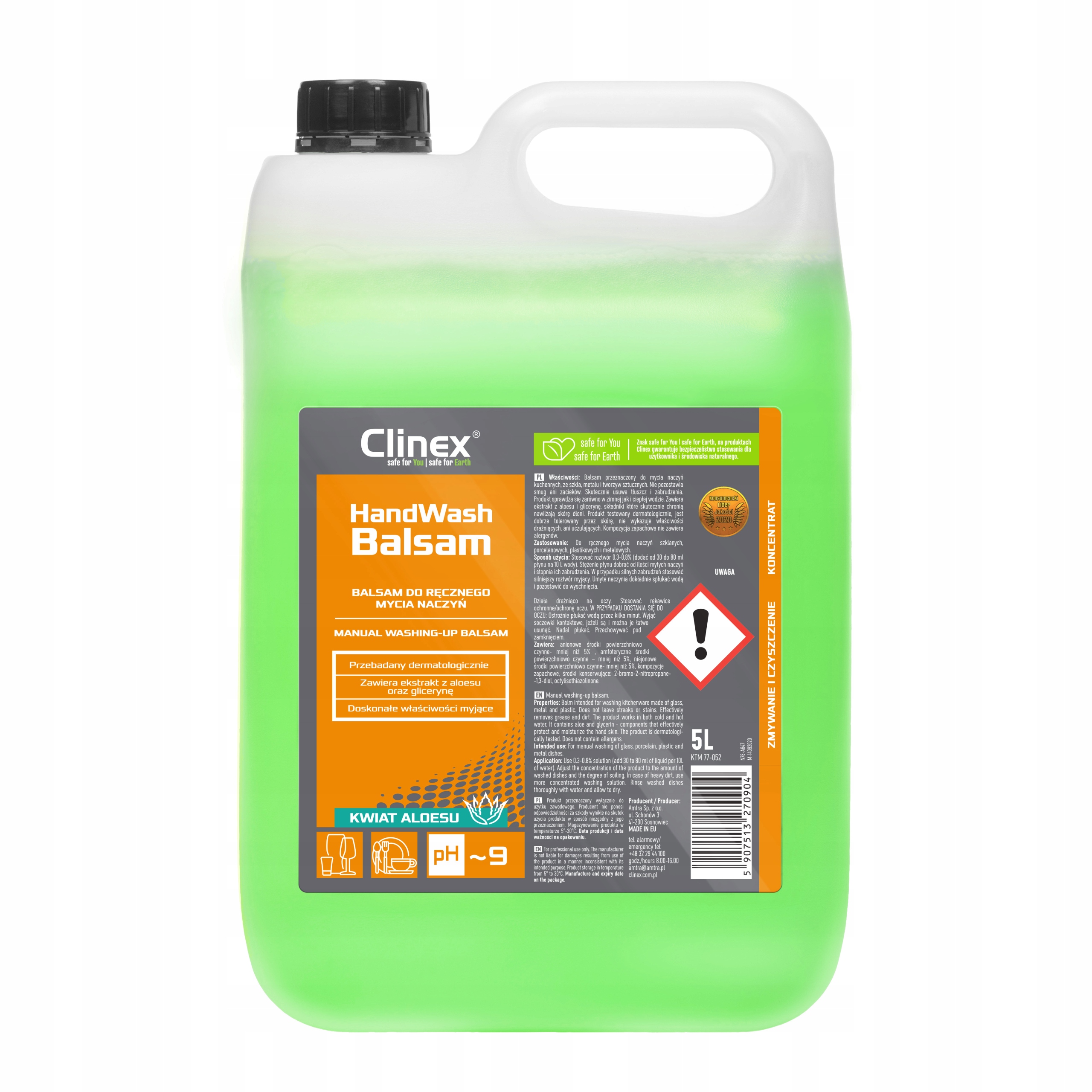

Clinex Handwash Balsam Płyn Do Mycia Naczyń 5L