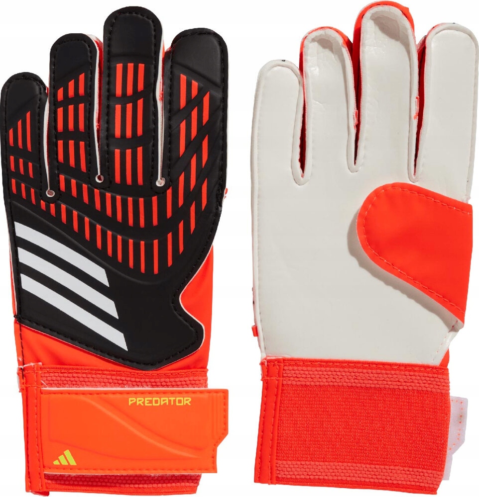 BRANKÁRSKE RUKAVICE PRE DETI ADIDAS PREDATOR TRAINING ČIERNO-POMAR r 4