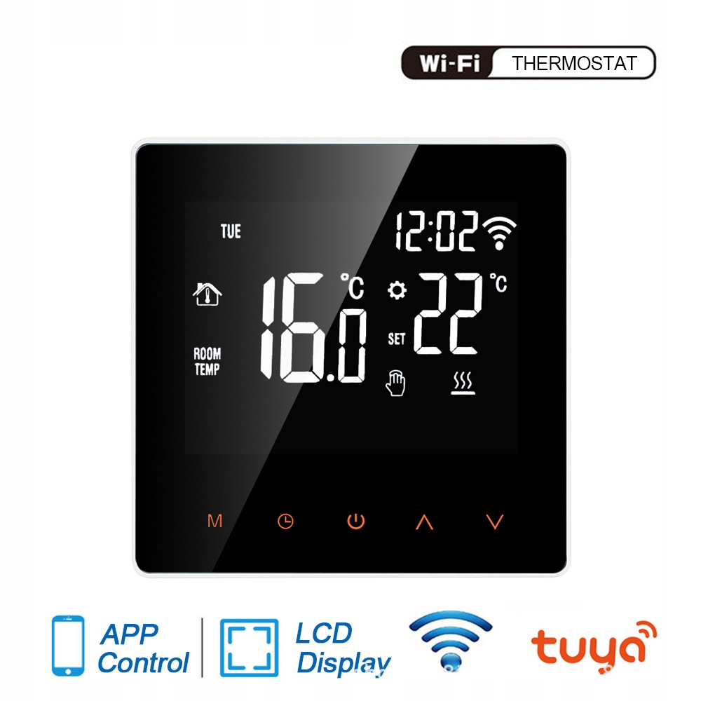 Termostat Wifi Tuya Pro Plynový Kotel 3A LCD