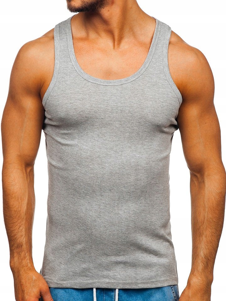

Koszulka Tank Top Męska Szara NB001 Denley_l