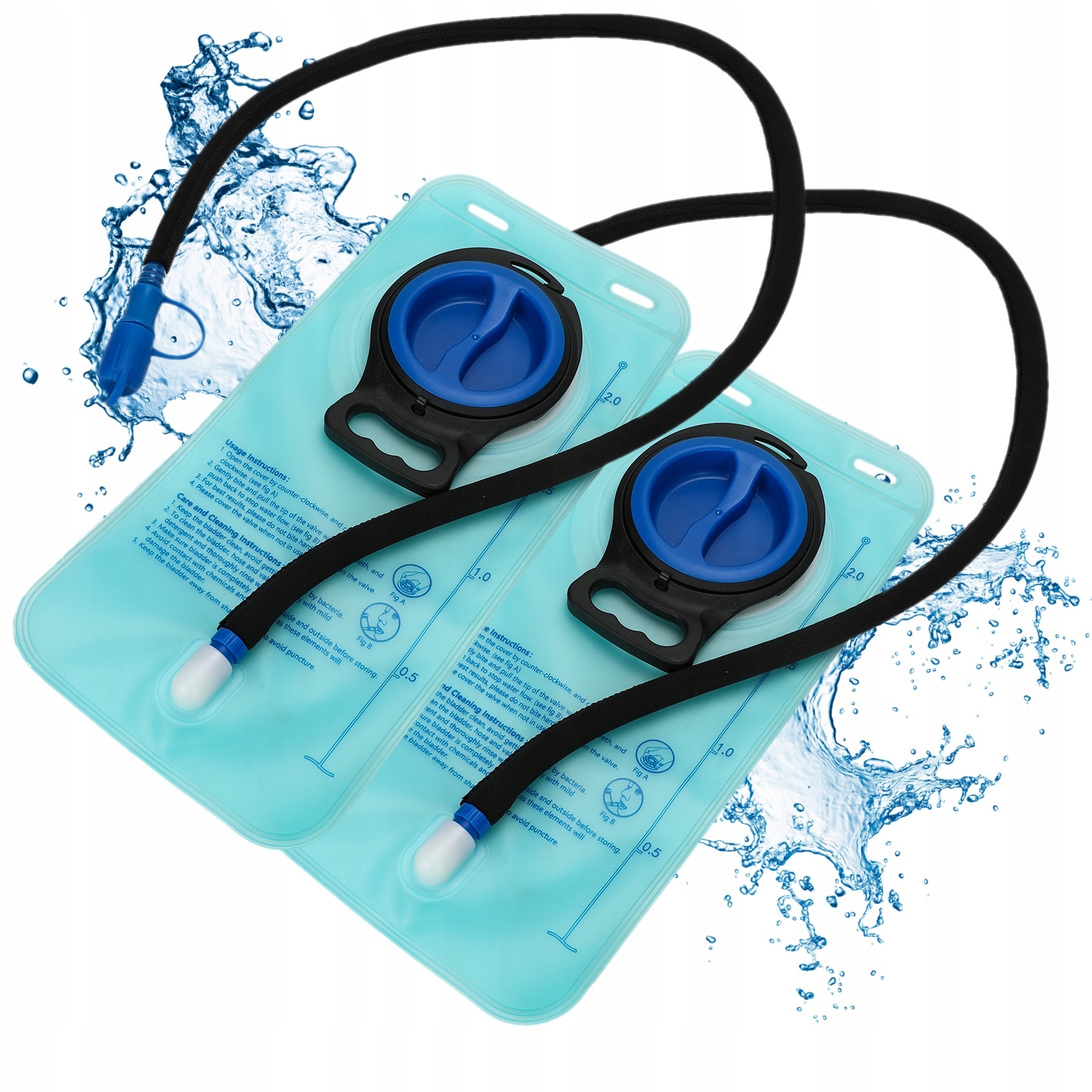 Bukłak na wodę do plecaka 2l niebieski Aoking idealny na wędrówki