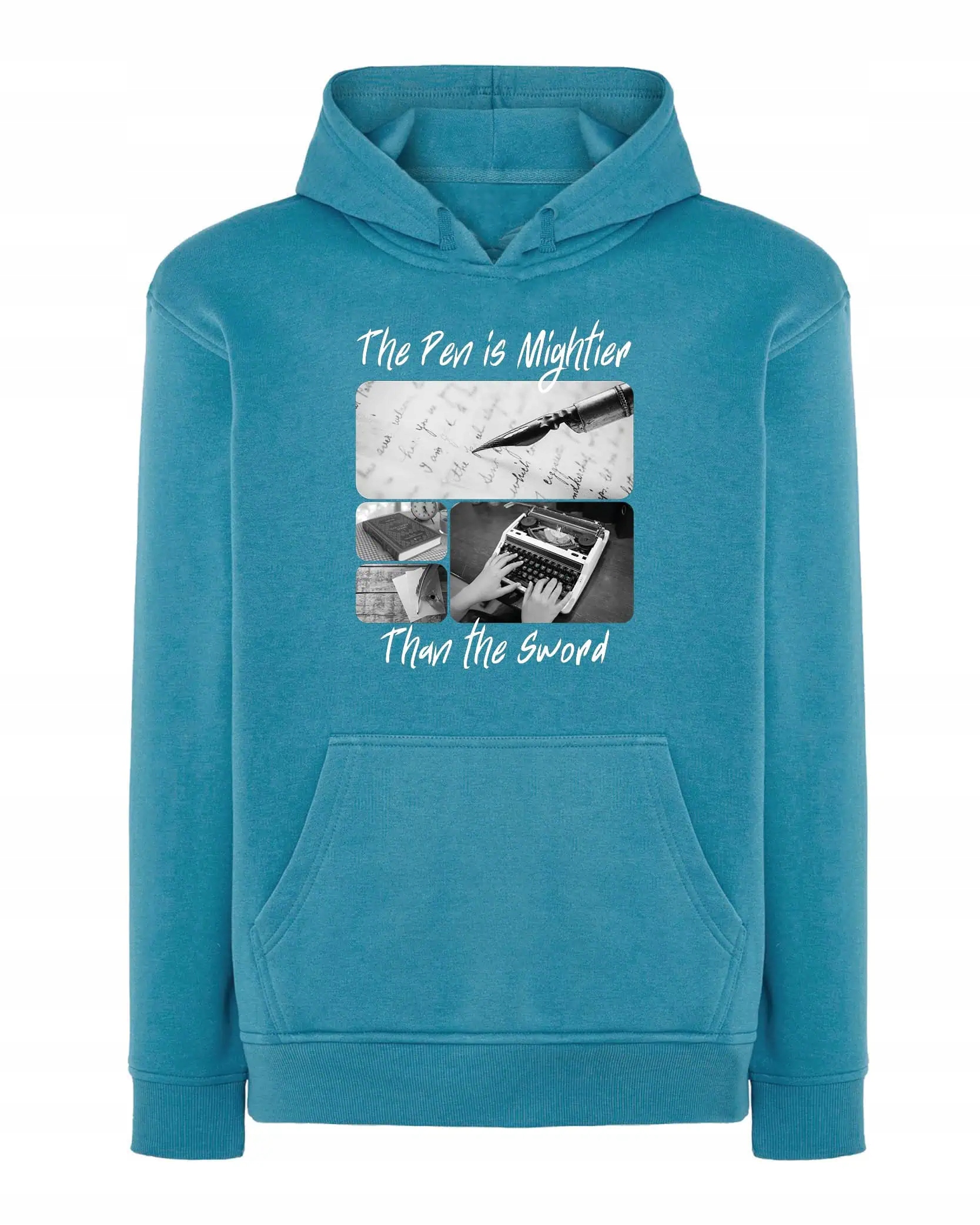 Mikina s kapucí Dárek pro spisovatele Umělecký cyklista Modrá XL