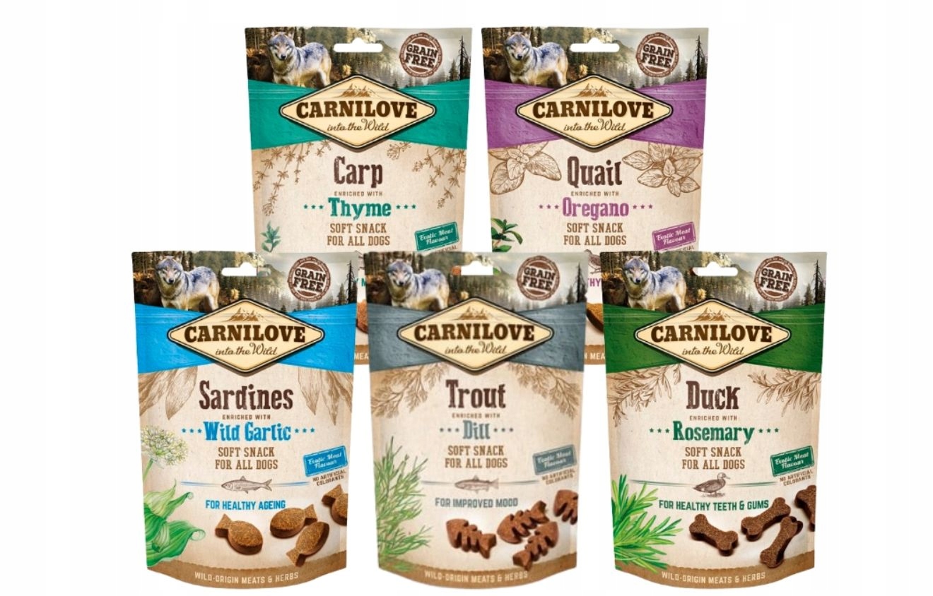 Levně Psí pamlsek Carnilove měkké pamlsky mix 5x200 g