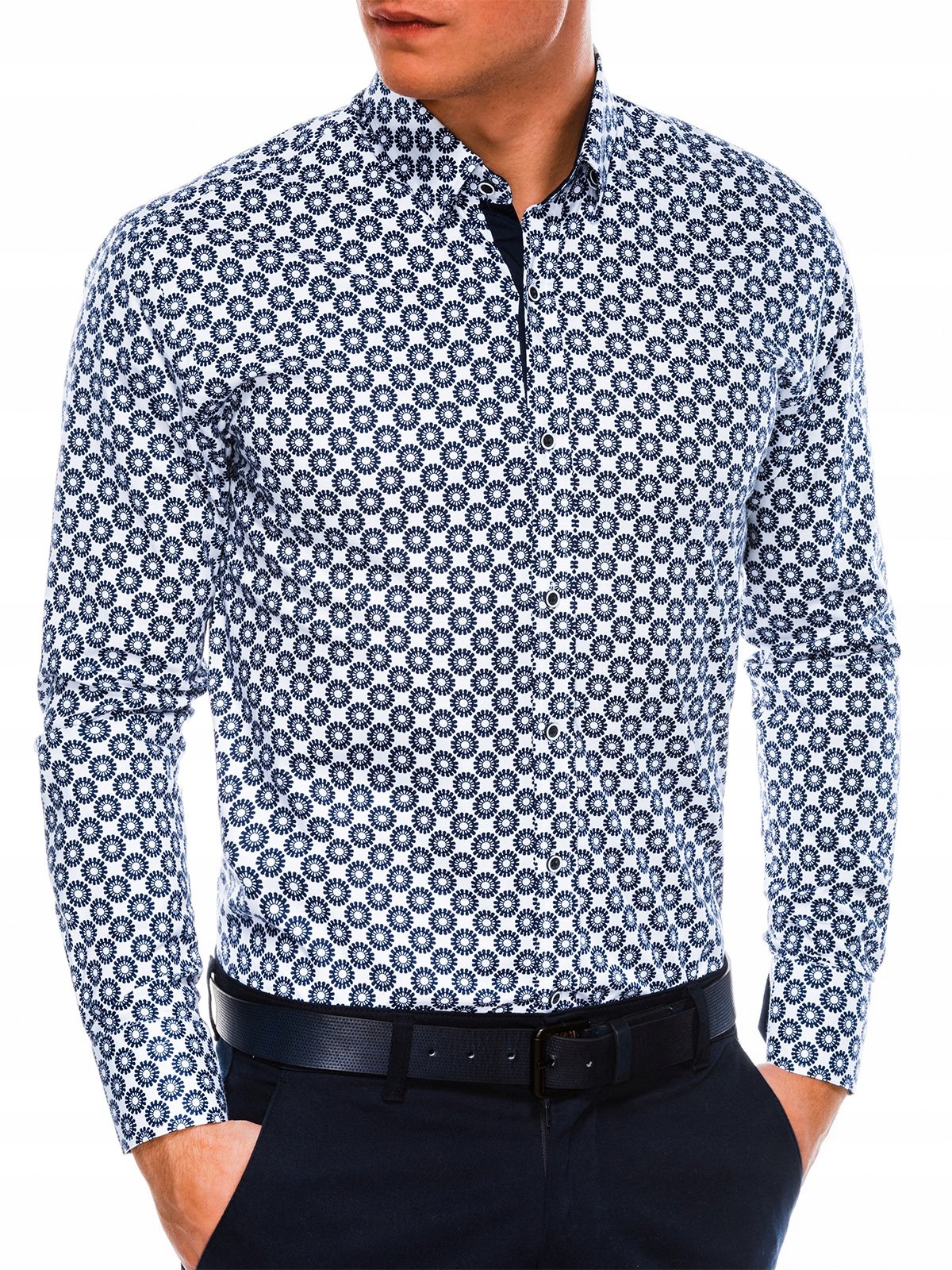 

Koszula męska elegancka wzór K499 biała gr. XL