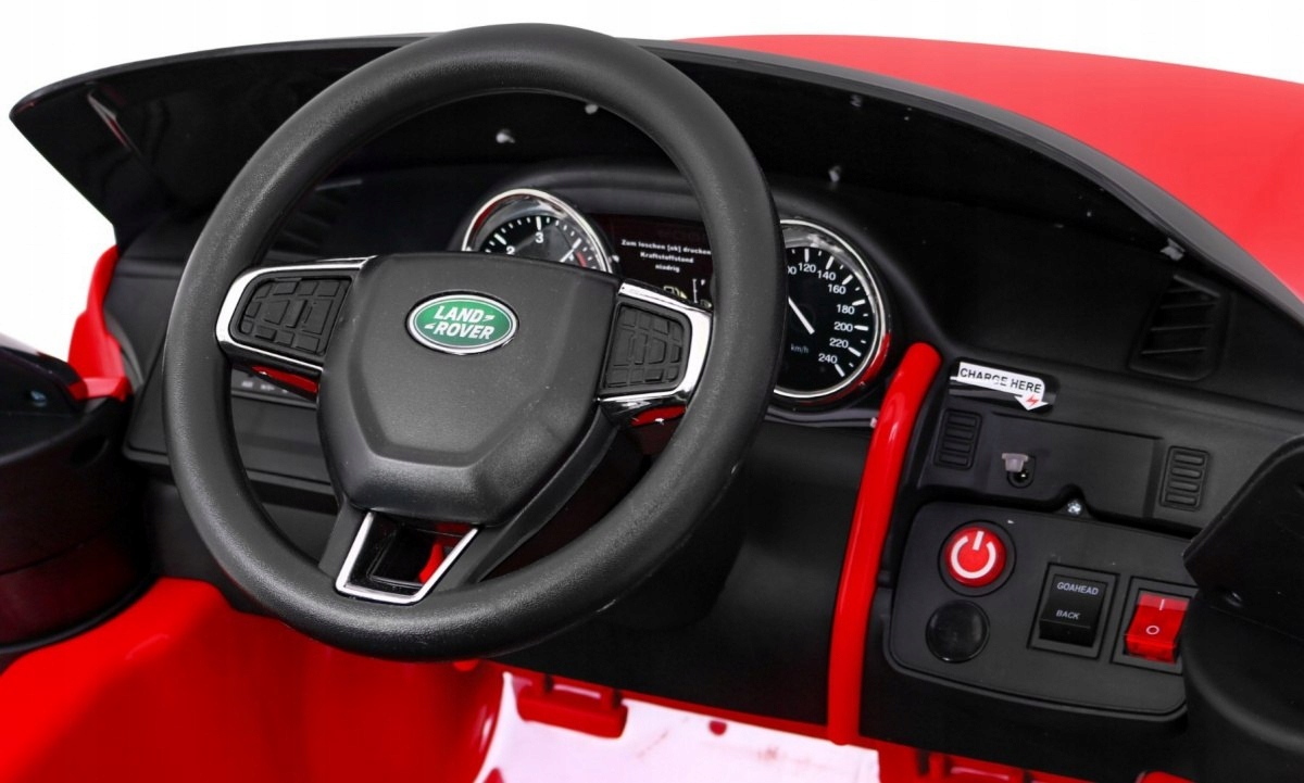 Pojazd Land Rover Discovery Czerwony Szerokość pojazdu 74 cm