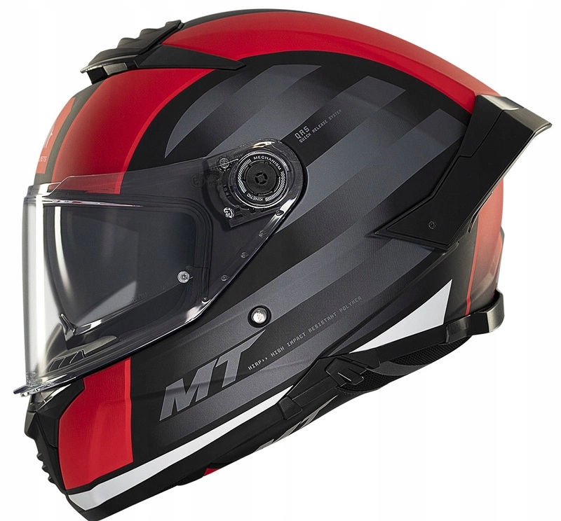Motocyklová prilba Mt Thunder 4 Sv Threads Matt Red červená čierna