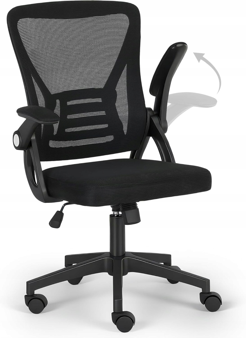 Ergonomická kancelárska stolička s polstrovaným sedadlom, nastaviteľná