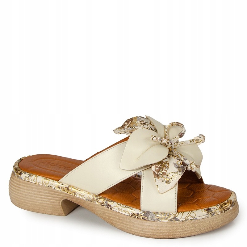 Boccato 0158-223.T25 Béžové Nazouváky S Ozdobou 38