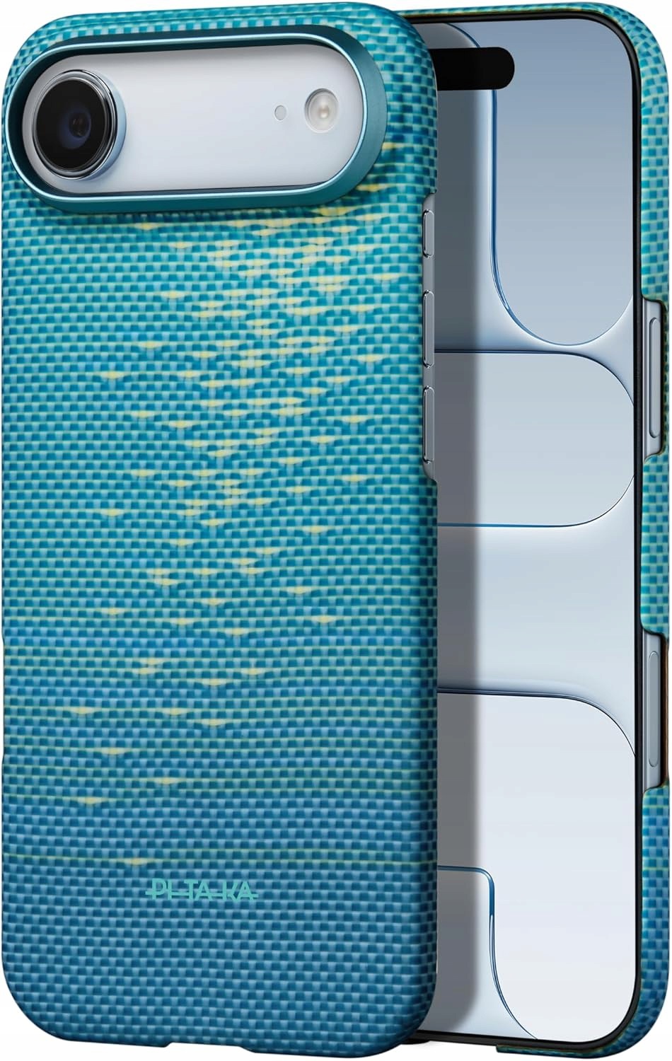 Etui Pitaka iPhone Air Lucid Blue z włókna aramidowego MagSafe