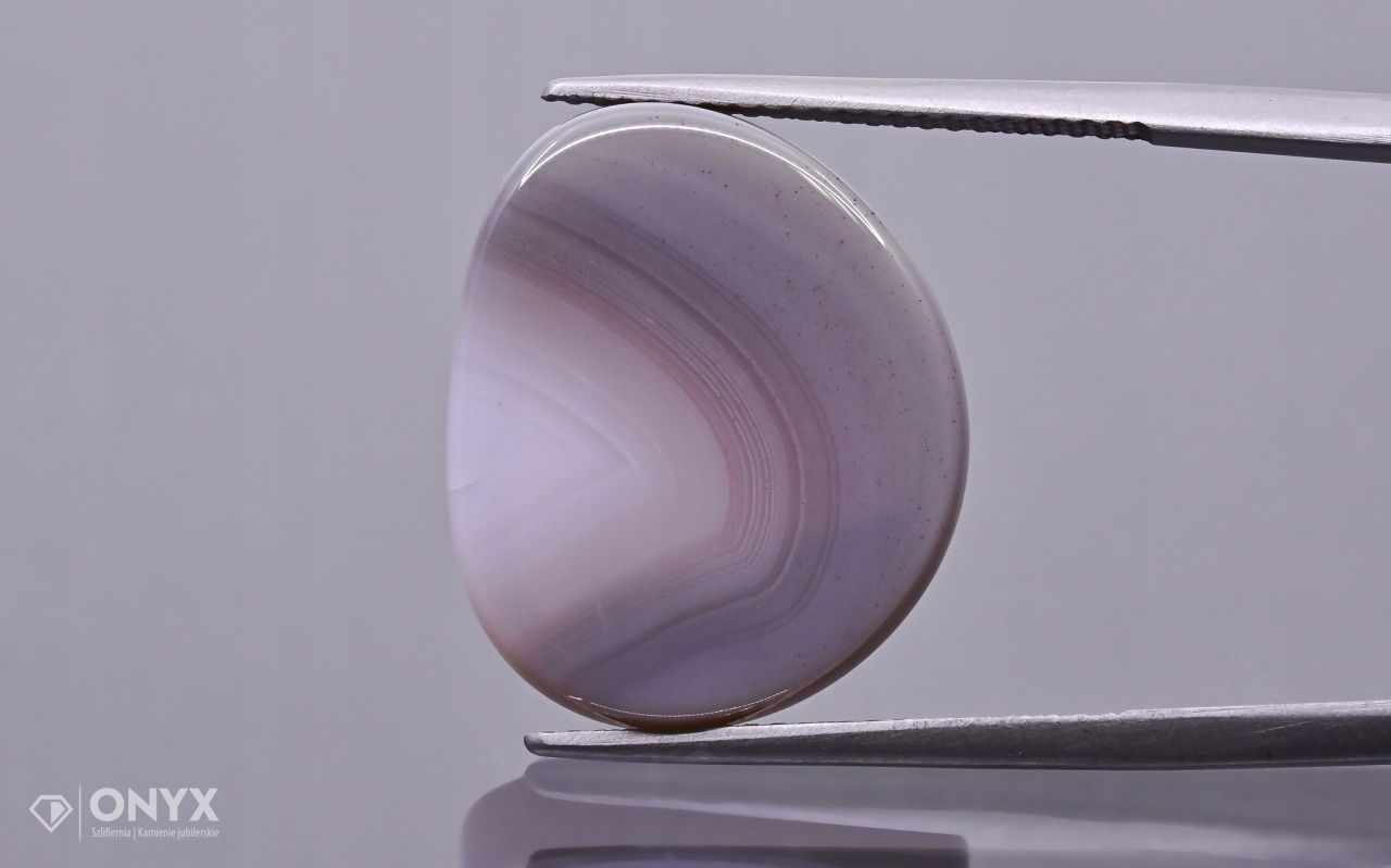 Achát Botswana konvexní nepravidelná dlažba 19,9x16,5 mm