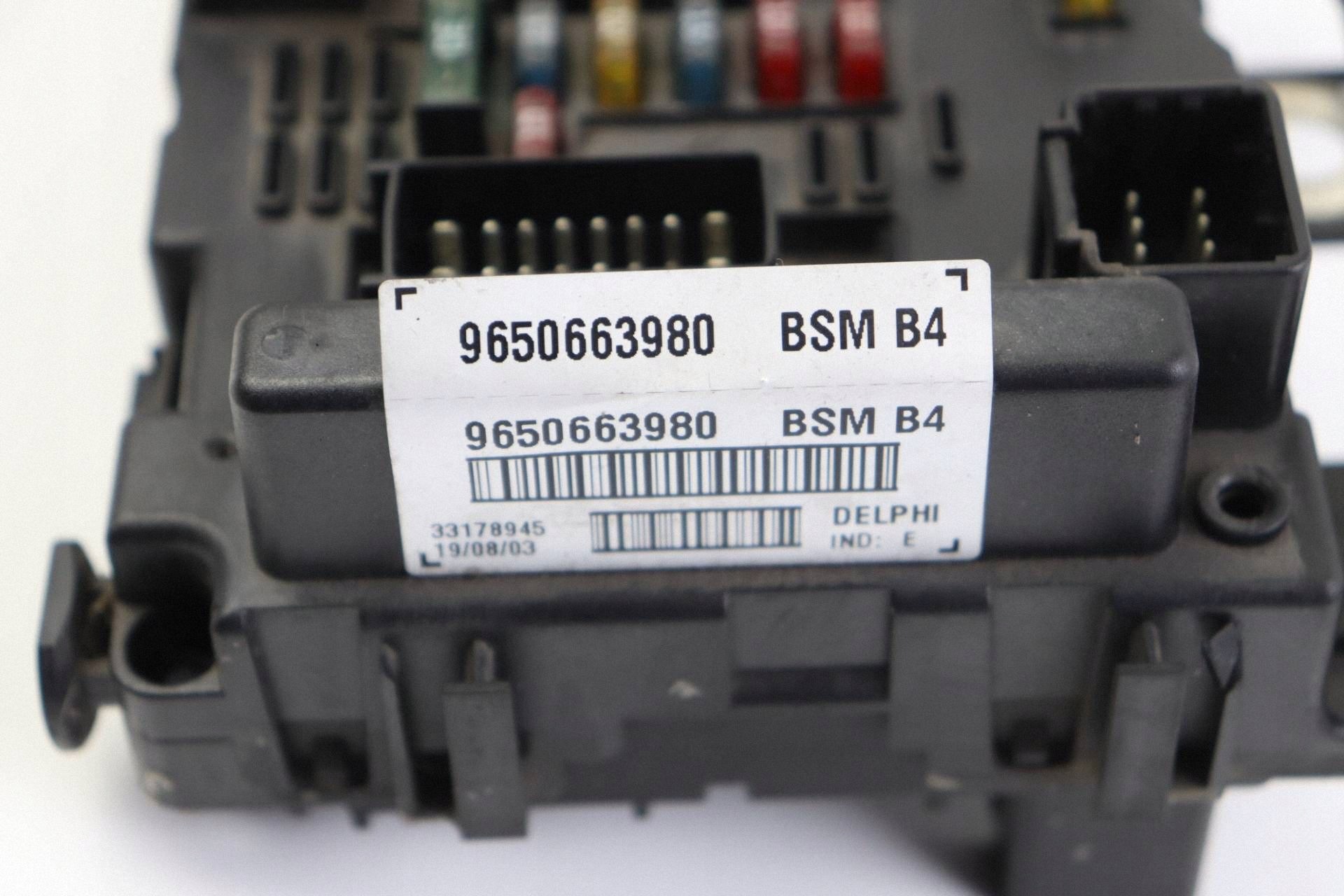 CITROEN PEUGEOT module compartment control unit BSM 9650663980
