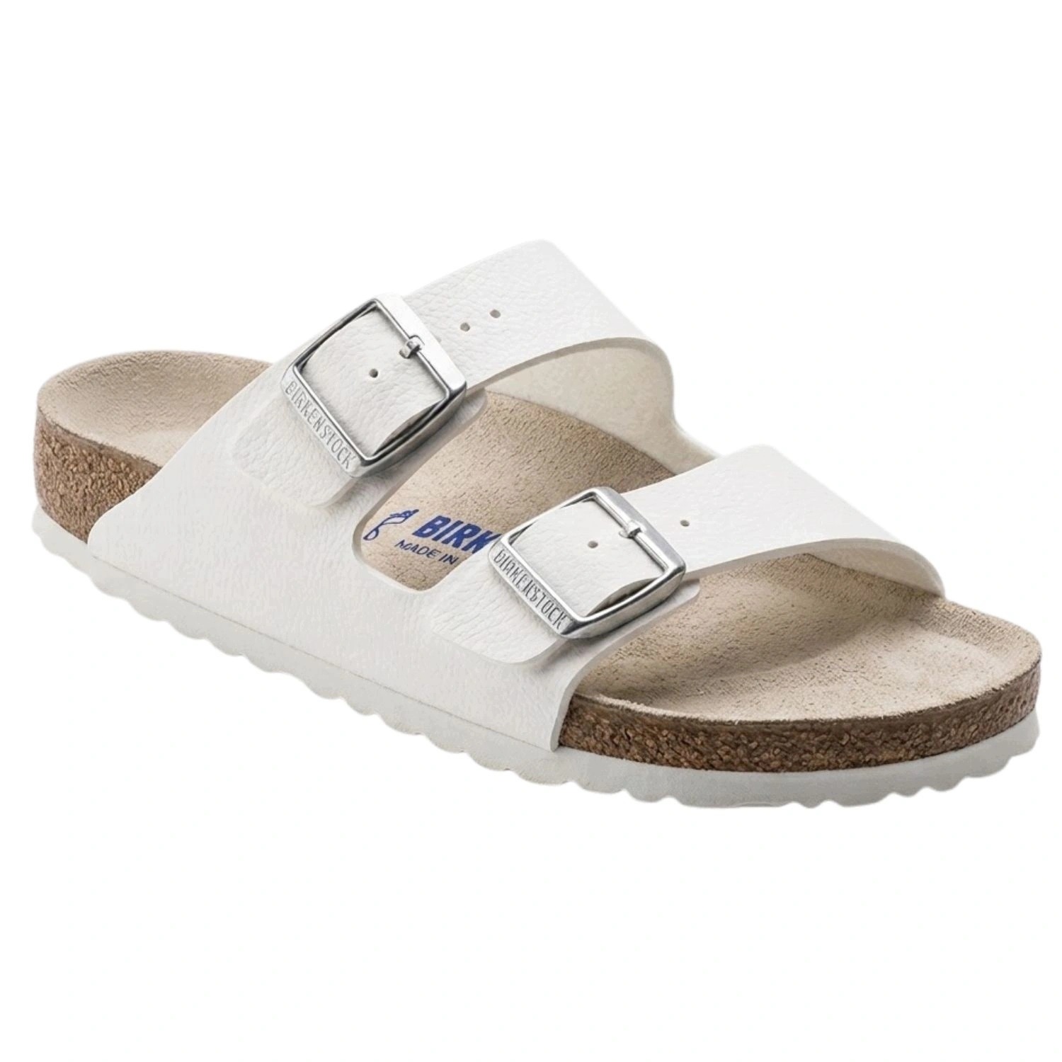 Pánské pantofle Birkenstock Arizona Bs regular s měkkou vložkou, bílé, vel. 42