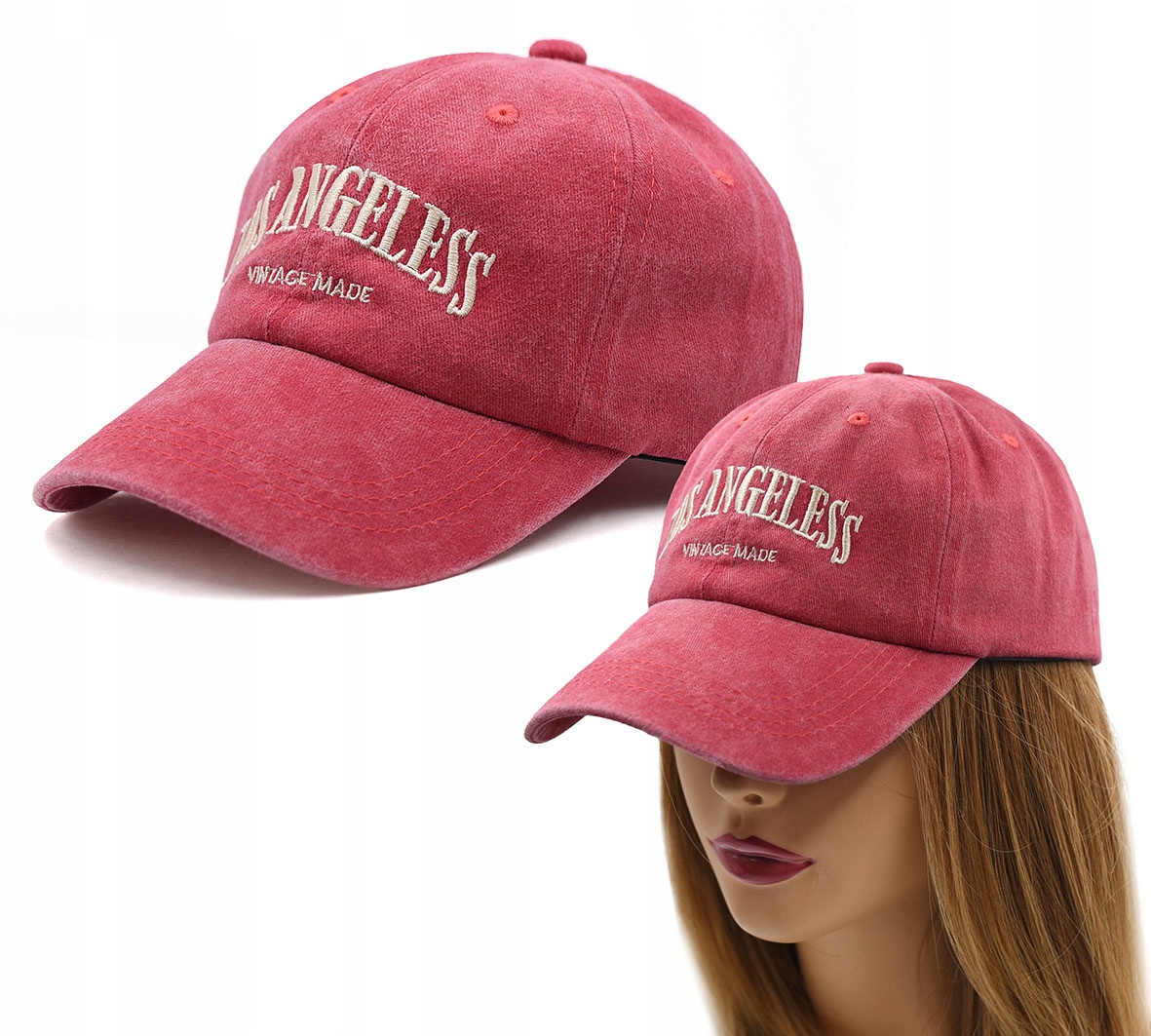 

Czapka z daszkiem bejsbolówka Vintage bawełna