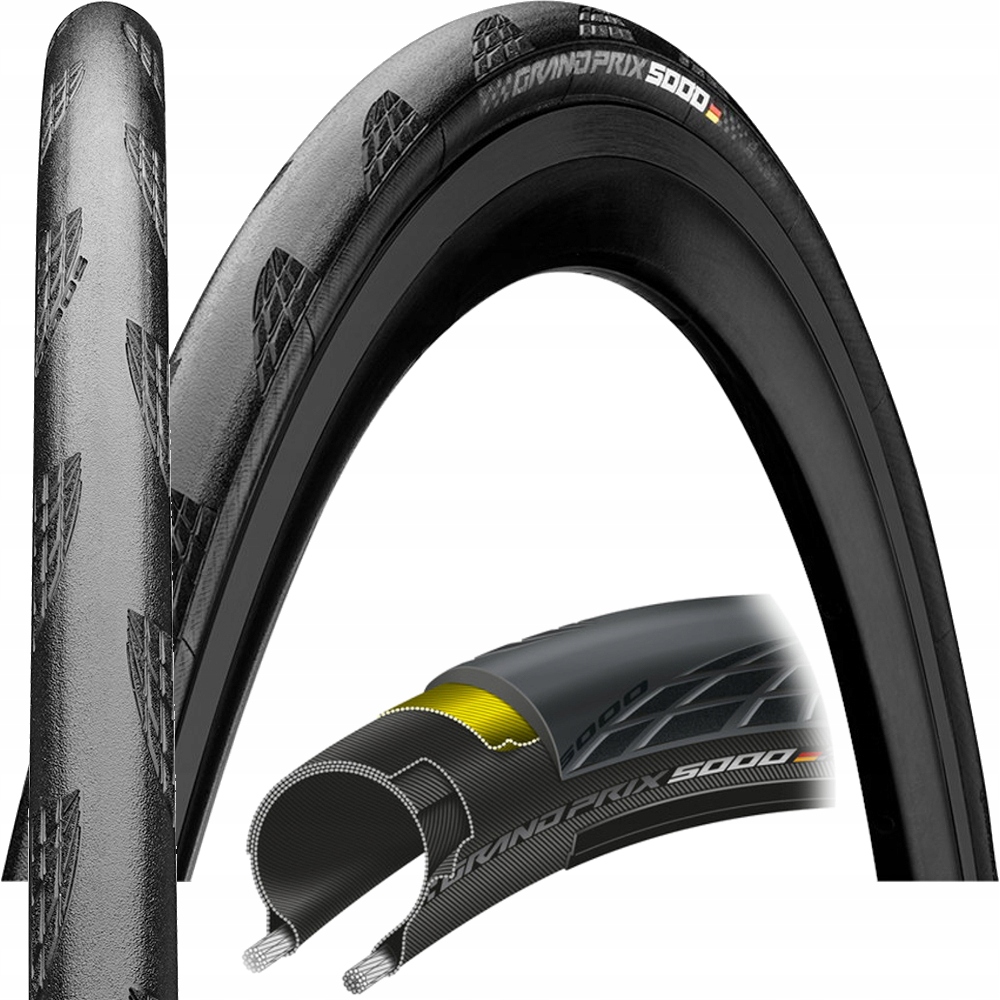 Continental Grand Prix 5000 700x28c 28" Opona zwijana Vectran