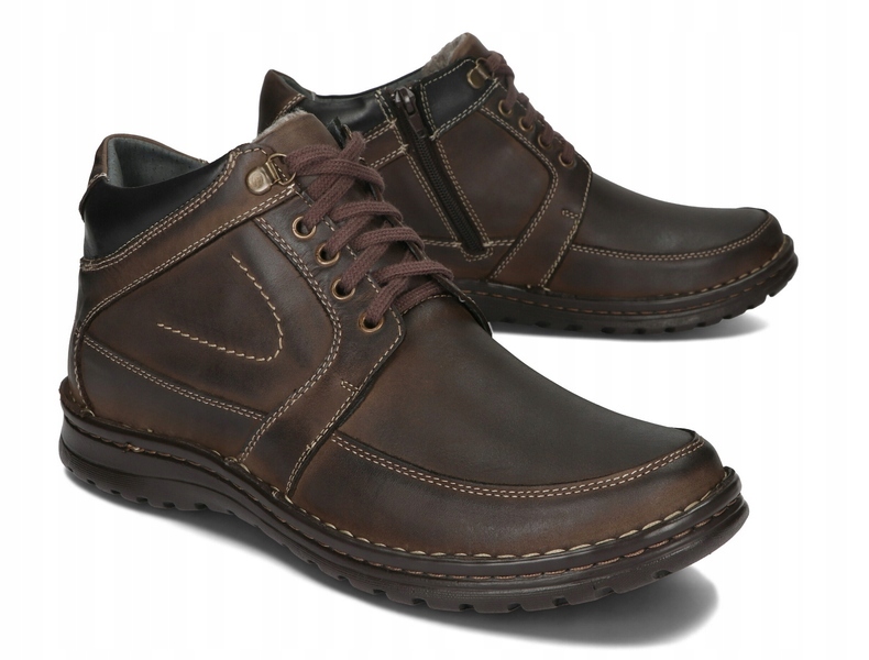 PÓBUTY ZIMOWE TRZEWIKI OCIEPLANE SKÓRA 184 CBR R 46