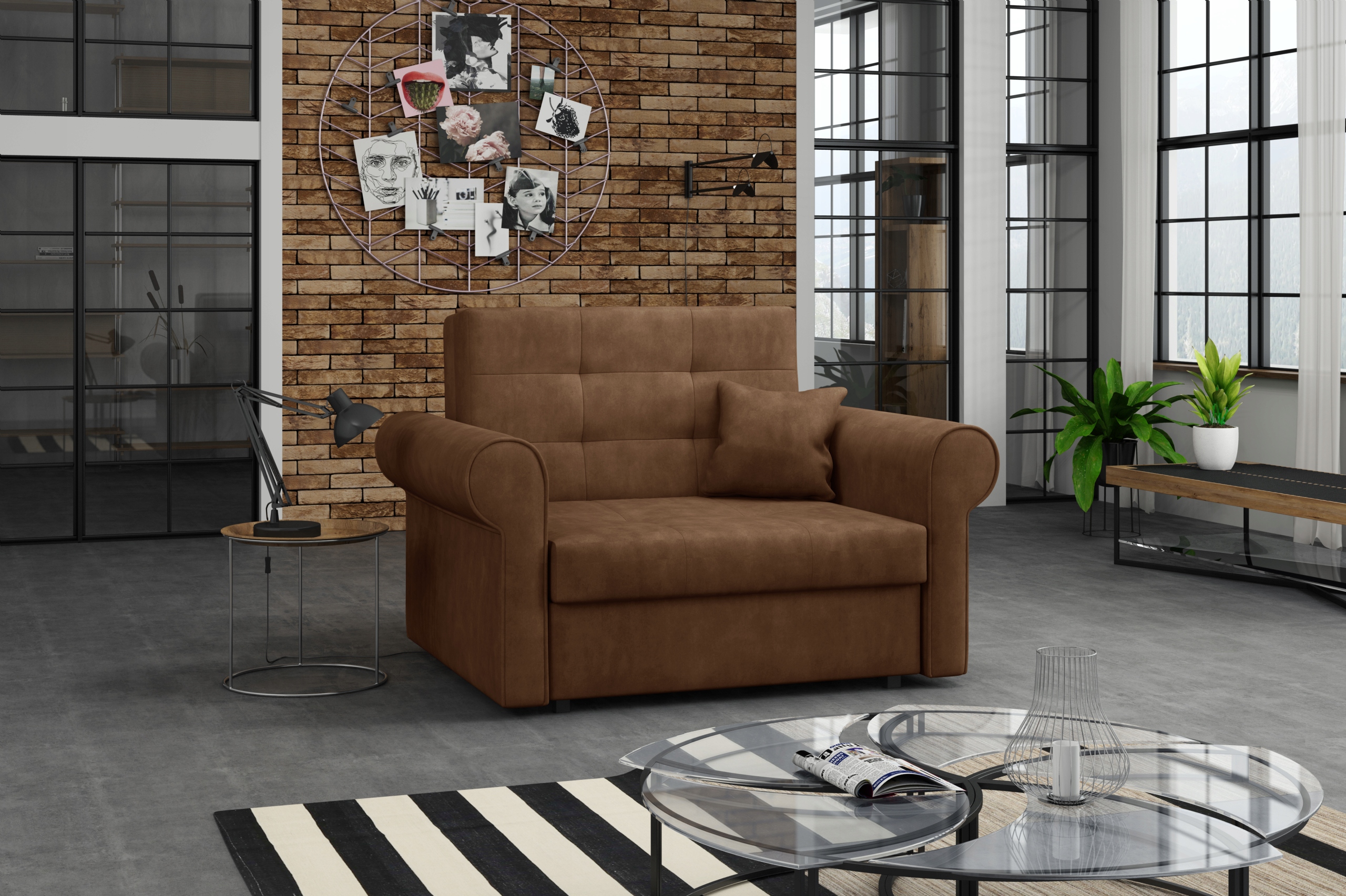 sofa VIVA I SILVER tapczanik rozkładany do przodu Kod producenta 2027