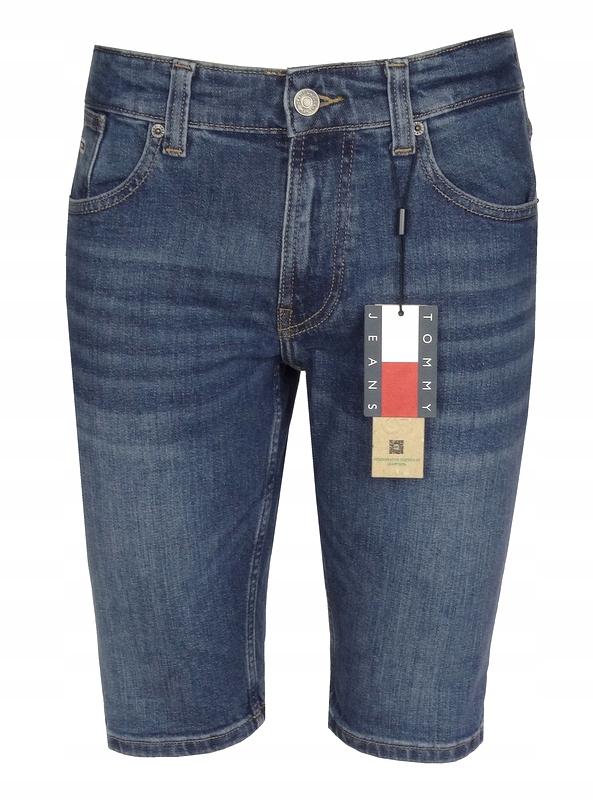 Tommy Jeans, kraťasy džínové kraťasy, tmavě modré, velikost 28