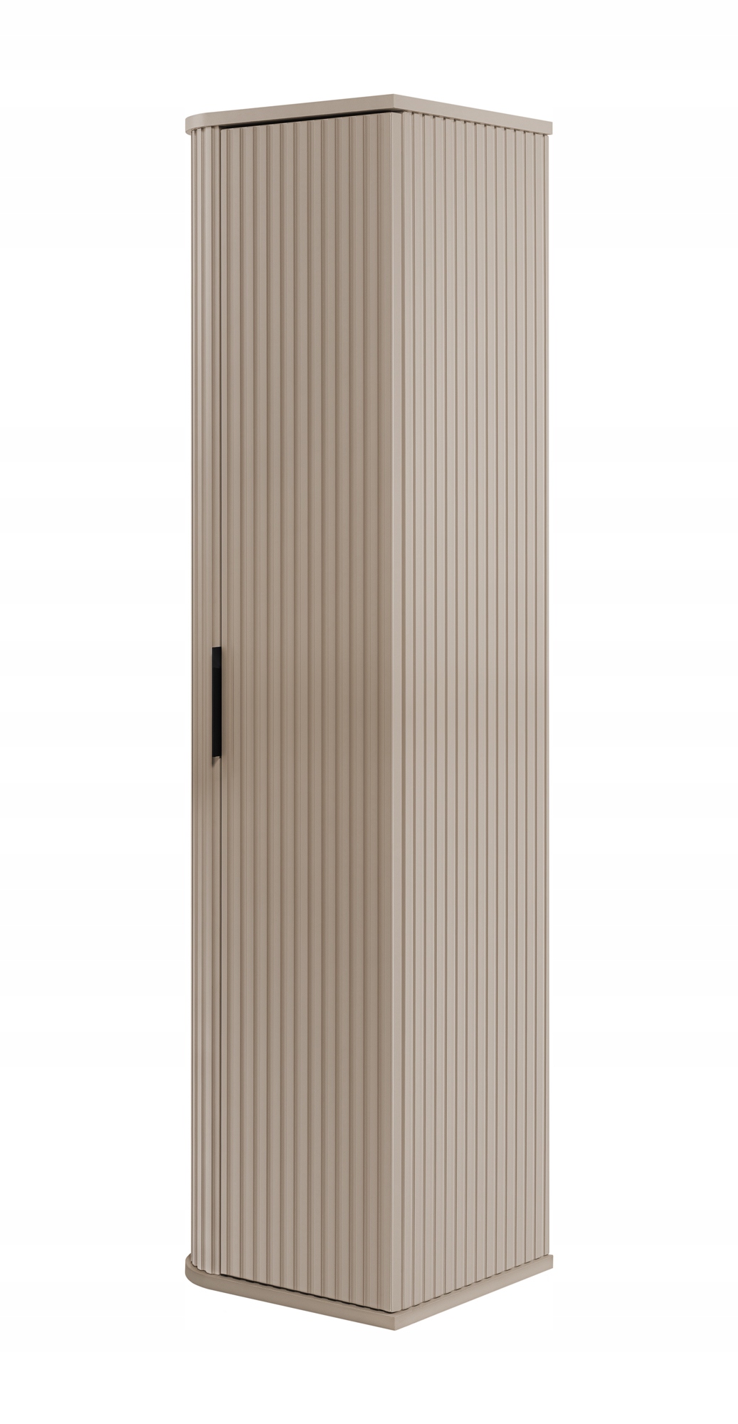 Szafka Łazienkowa Wisząca Słupek 139 cm RYFLOWANE Kaszmir Owalne fronty MDF Marka inna