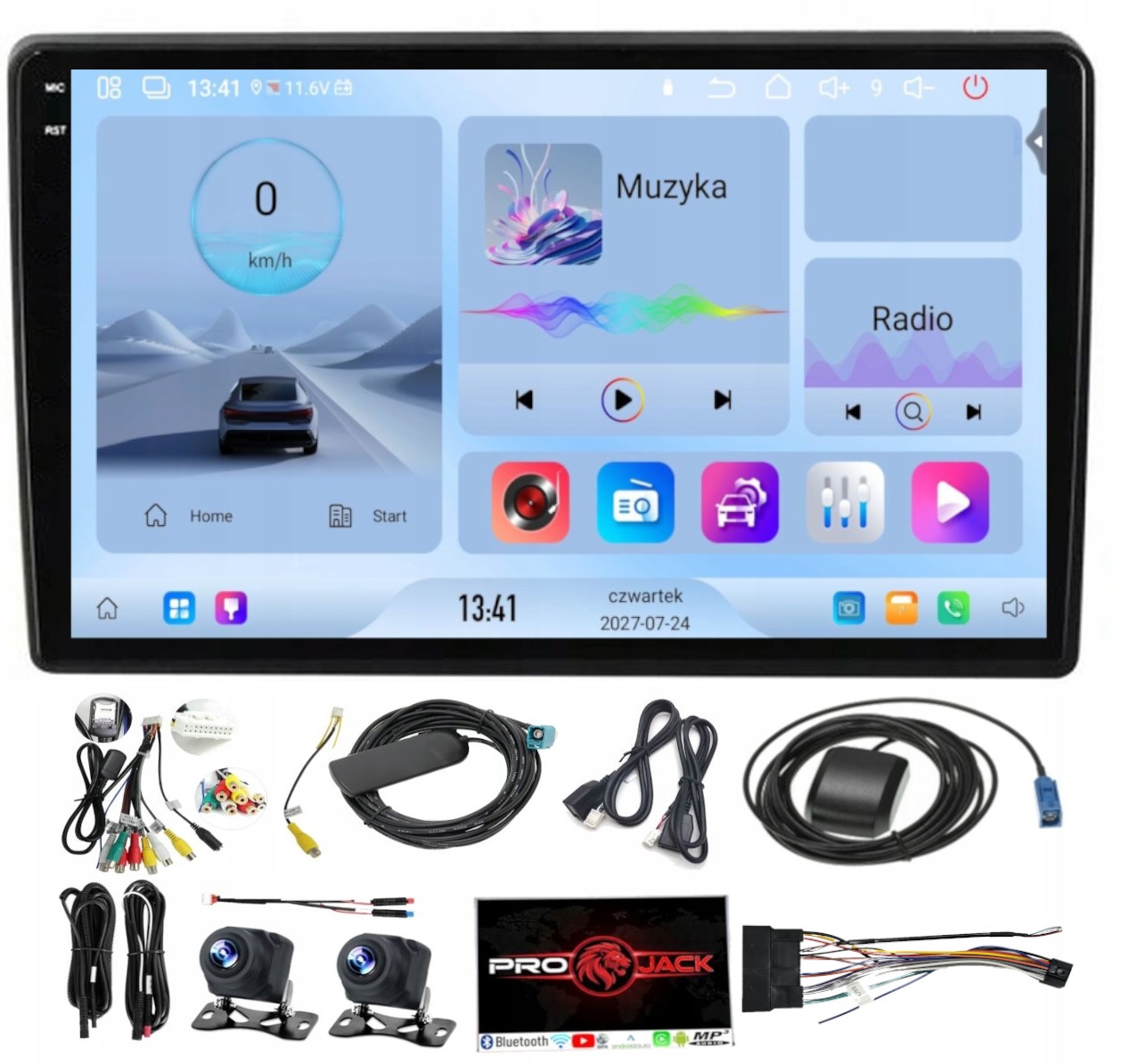 Rádio Navigácia Gps Android Carplay Bt Hyundai I40 2011-2016 4GB 64GB Sim