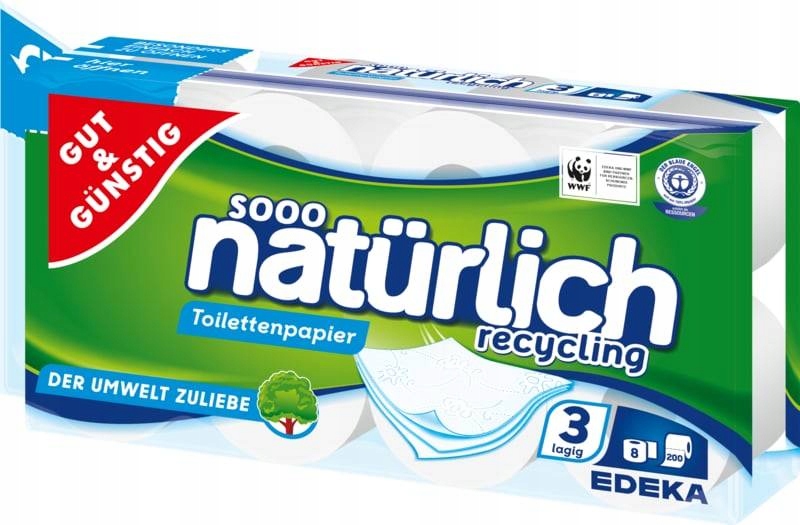 

Z Niemiec G&g Papier Toaletowy 3 warstwy 8 szt