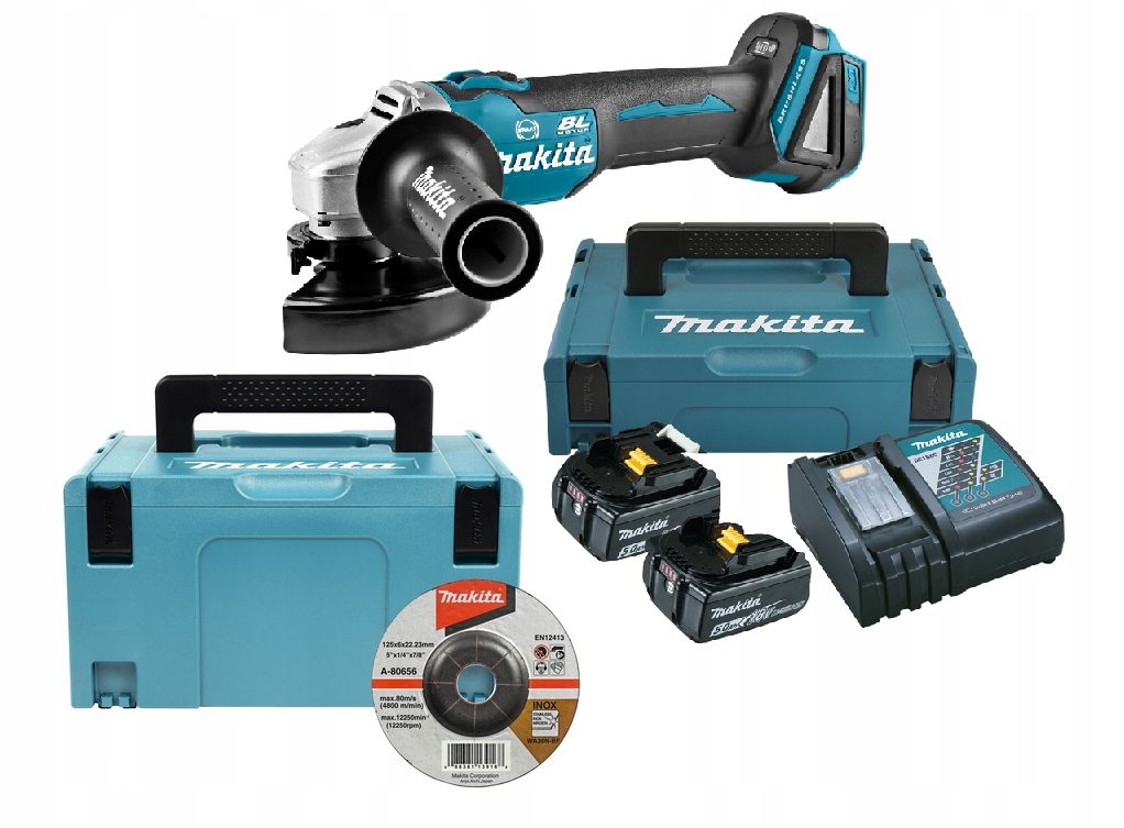 

Makita Szlifierka Kątowa DGA506+2*5AH+ŁADOWARKA